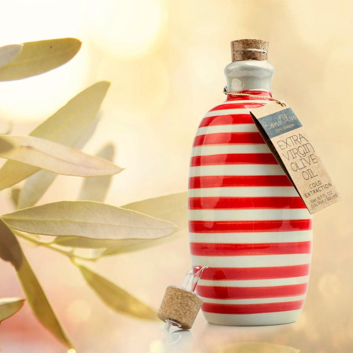 Beneoliva Arbequina Extra Virgin Olive Oil – Handcrafted Ceramic Bottle (500ml)