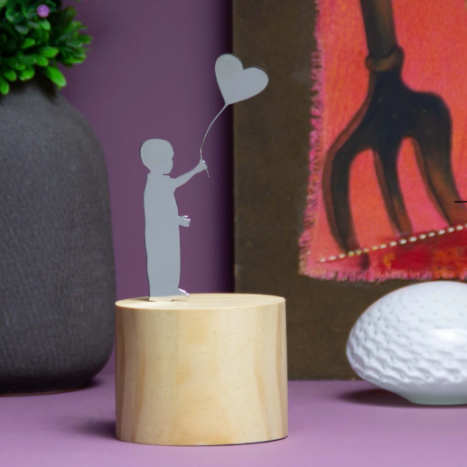 Bibelox Menino Coração Balão